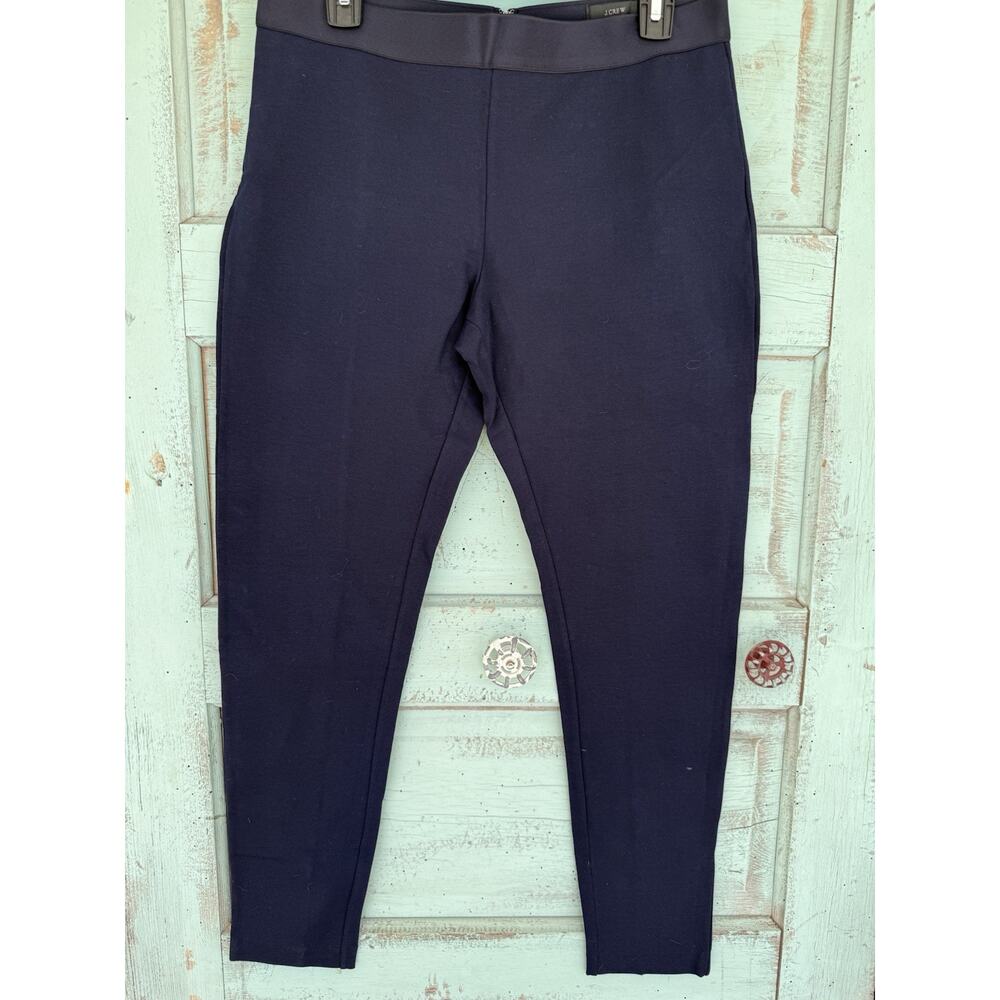 J. Crew Pixie Navy Blue‎ Pants Elastic Waist Zipper Back - Size Women's 16R